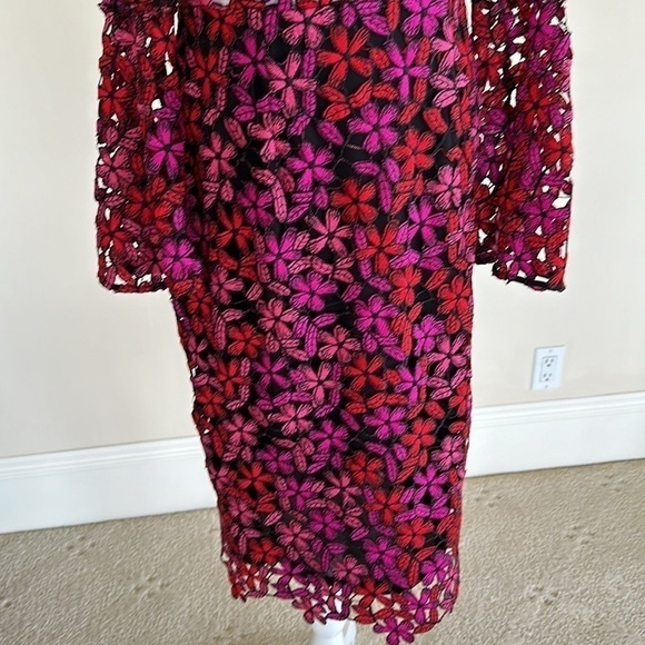 Shoshanna Dyer Dress in Fuchsia Multi Size 6 - Picture 7 of 12